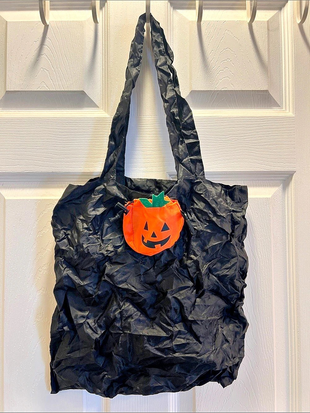 Halloween Pumpkin Tote Bag Black & Orange
